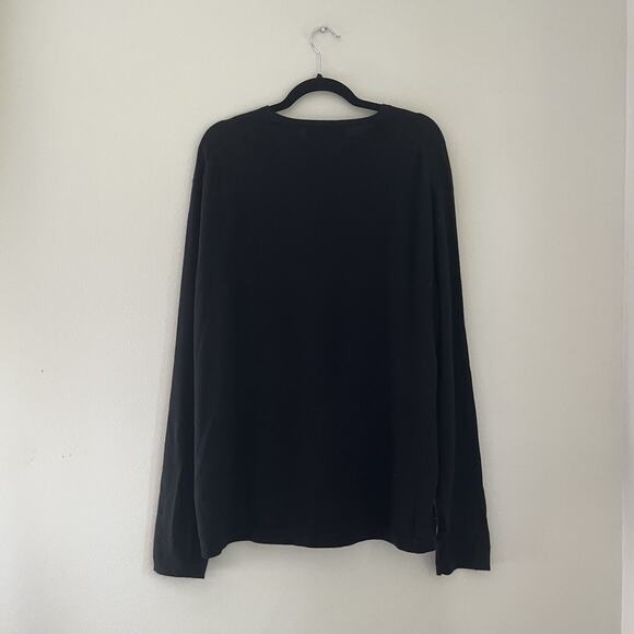 Neiman Marcus 33 Gauge 100% Cashmere Mens Sweater Sz L black crewneck Pullover - Picture 3 of 6